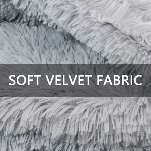 2 stk Fluffy plysj tepper for hunder og katter Dobbeltsidige matter Vaskbare Myke og varme komfortable deksler Kjæledyr Hundesofa seng (Grå: 36X56cm)