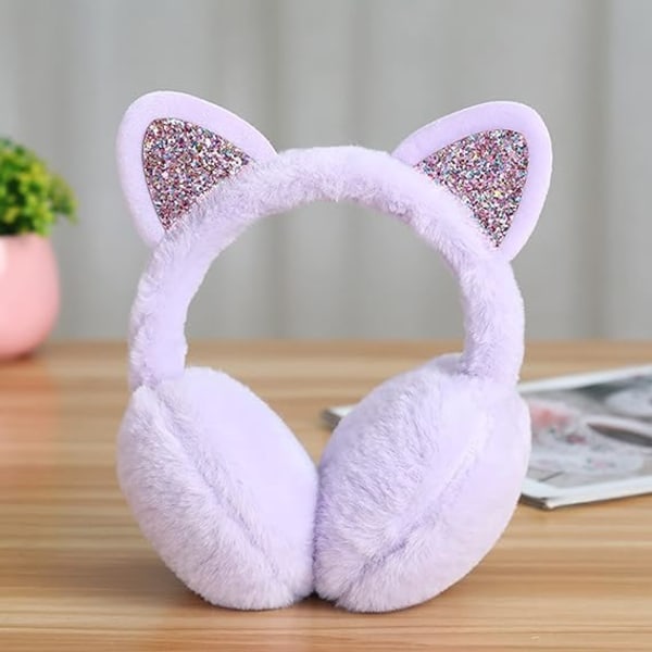 Winter Warm Cat Ear Muffs for Women Girls Cute Catear Earmuff Lad