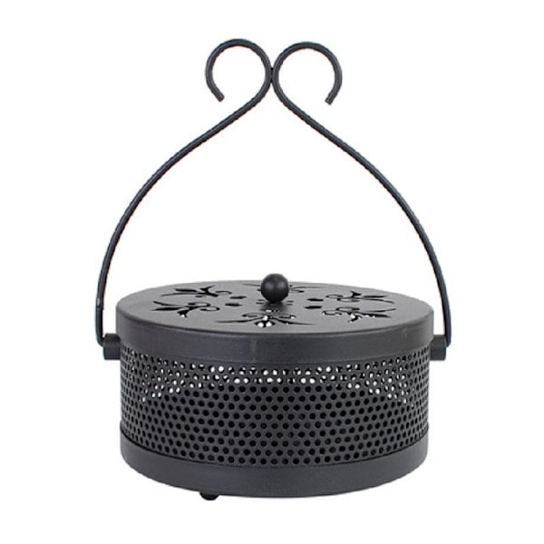 Myggespiralholder, Myggespiralholder, Klassisk Metal Røgelseholder, Myggespiralbeholder med Håndtag Låg til Indendørs Udendørs Camping