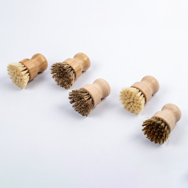 Bubble Up Bamboo Oppvaskbørste, Komfortabel Håndskrubber for Kjøkkenoppvask, Hvit, 5,7*4,8CM