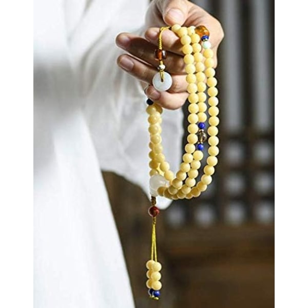 Naturligt väderbiten Bodhi-rotarmband Bodhi-frö tibetansk buddhism bönepärla kedja dekompressionsarmband meditationshalsband