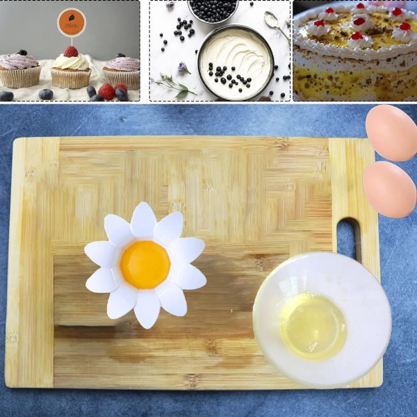 2 kpl Novelty Egg Separator munankeltuaisen poistoaine Daisy Egg White Separator Creat