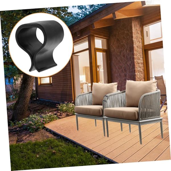 Rattan-kalusteiden kiinnikkeet, 5 kpl, musta, 5*6.2cm