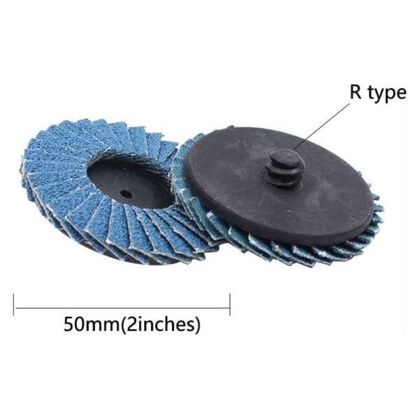 Flap Discs, 2 Inch 50mm Abrasive Flap Discs, 40/60/80 Grit Mop Disc, 30 Pie