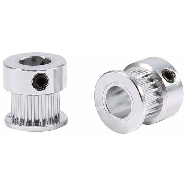 Remskivehjul, 2 st remskivor GT2 20 tänder 8 mm hål 6 mm bredd kuggrem
