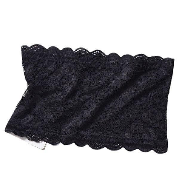 Kvinde Floral Lace Tube Top Bandeau Stropløs BH Sømløs Strækbar Bryst