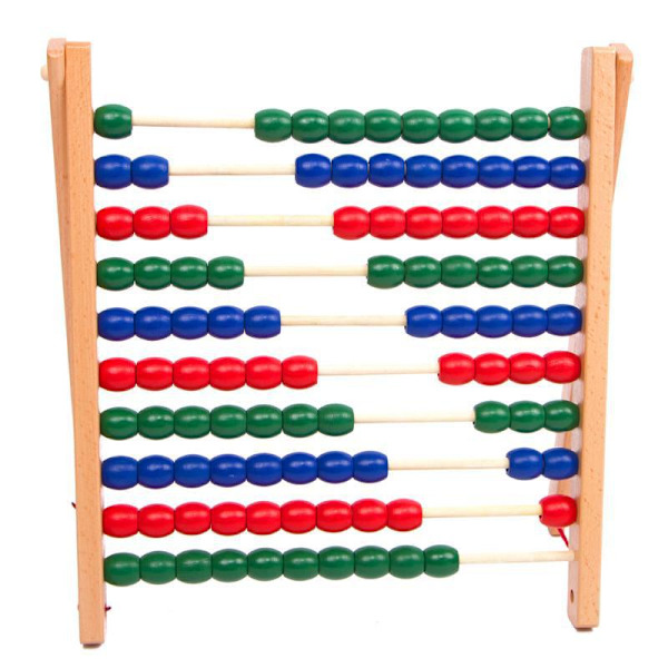 Klassisk treleketøy for pedagogisk telling, 100 perler