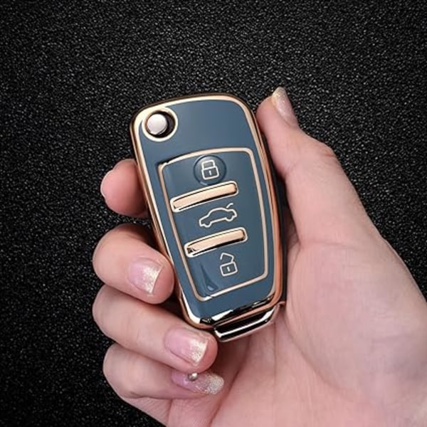 Audi Bilnyckelskydd Skal Silikon TPU Skal För A1 A3 A4 A6 Q3 Q5 Q7 S3 R8