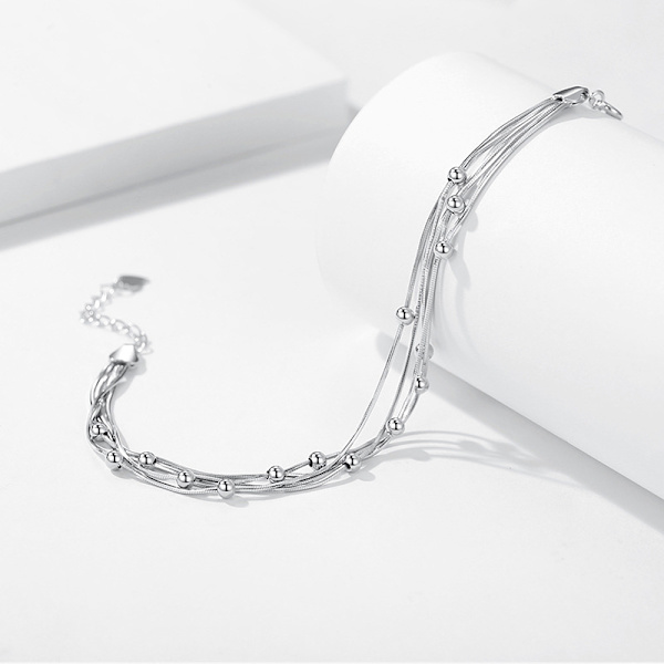 Dame 5-rækkers stræk armbånd