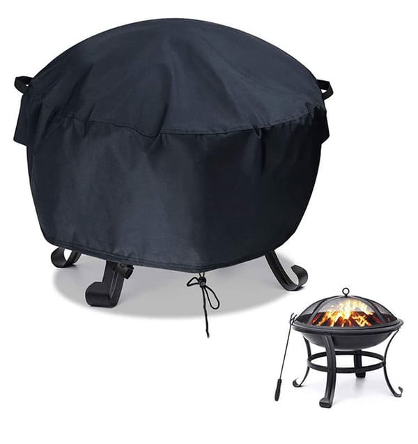 Rund eldstadsskydd, vattentätt eldstadsskydd för utomhus uteplats trädgård (55*50 cm)