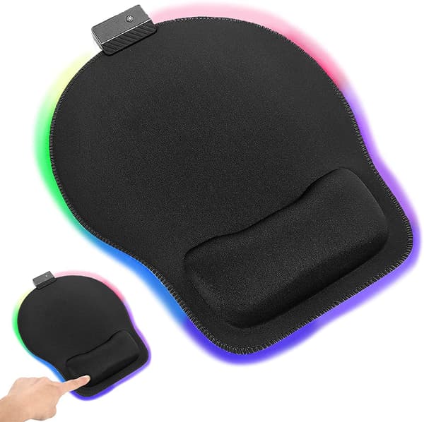 TEACHER'S EDITION Ergonomisk LED-musemåtte med håndledsstøtte, LED