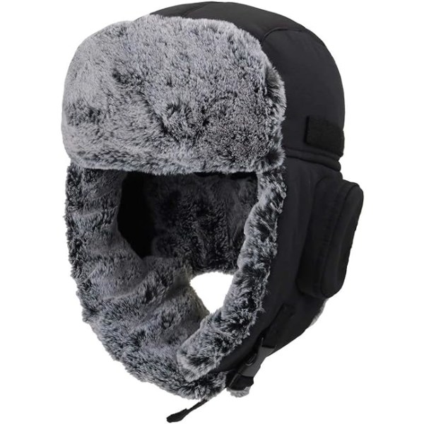 Varm Trapper Hat for Menn Vinter Russiske Hatter Ushanka Jakthat