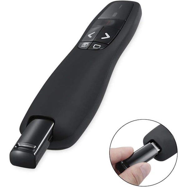 Trådløs præsentation, præsentation pointer, hyperlink, lydstyrkekontrol, USB-præsentation