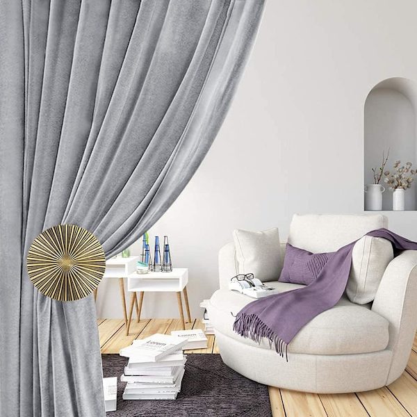 Magneettiset verhotangot, 2 kpl magneettiset verhotangot, magneettiset verhotangot, magneettiset verhotangot, pronssi, sopii kodin toimistohotelliin sisäverhojen koristeluun