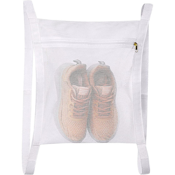 2 stk Skovaskepose, Vaskemaskinposer Heavy Duty Mesh Sko Tørkeposer - Mesh Sneaker Vaskemaskinposer for Høye Sko