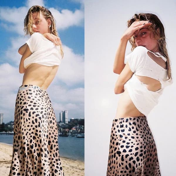 Leopardkjol för kvinnor, midilängd, hög midja, siden, satin, elastisk, gepard