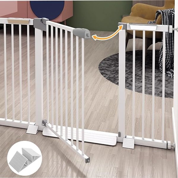 6 st stödben för husdjursgrind isoleringsgrind, plast triangel förstärkningsbeslag fristående hundgrind staketpanel (vit) 12*6,5 cm
