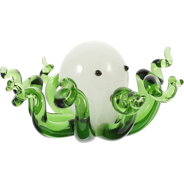 Glasblæste Blækspruttefigurer Håndlavede Blæksprutte Statuer Søde Blækspruttefigurer Krystal Dyreskulptur Samlerobjekt Ornament til Dekoration