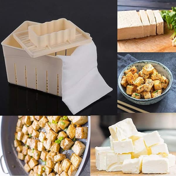 Tofu-stempler (2 stk) Plast DIY Hjemmelaget Tofu Maker Stempler Sett + Soya