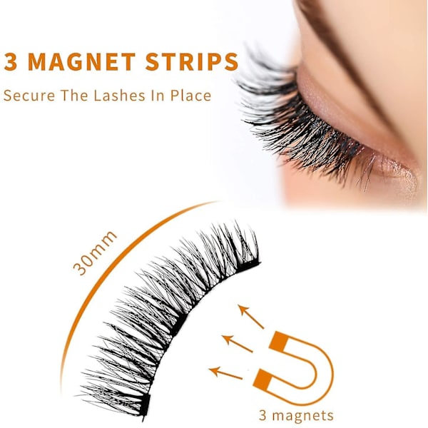 Magneettiset ripset, uudelleenkäytettävät 3d magneettiset tekoripset, N