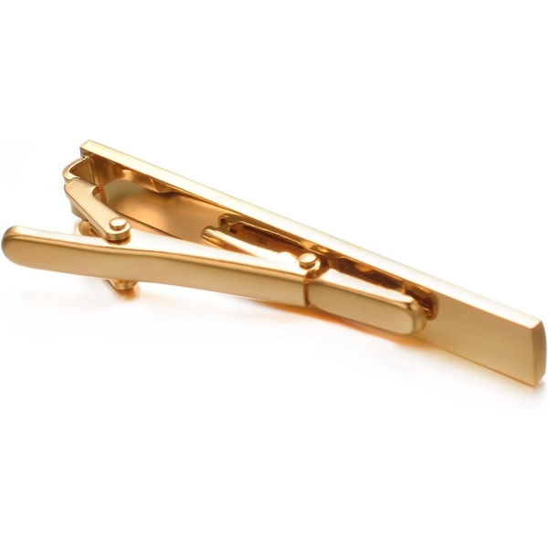 Slipsklämma Svart Blå Slipsklämmor För Män Mode Slipsklämmor För Män Unika Herrsmycken För Fars Dag Gåvor 5.7*0.6CM Svart Guld