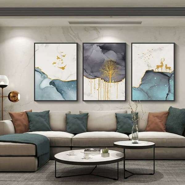 Väggposter Canvas Poster Modern Abstrakt Poster Abstrakt Målning Väggkonst