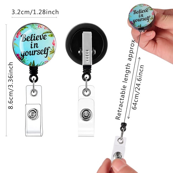 Retractable Badge Holders, Cute Nursing Badge Reel, Badge Clip ID Card Hold