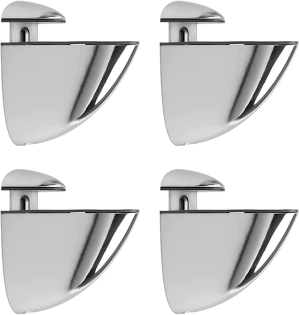 Justerbare glashyldebeslag, 8 stk. glashyldebeslag, zinklegering