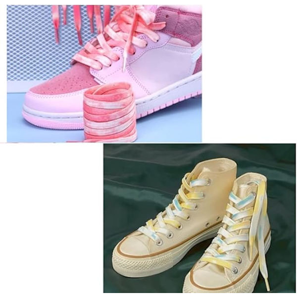 5 par Tie Dye skolisser Farverige skolisser Reb flade skolisser Sneakersko snørebånd til børn voksne flerfarvet regnbue farverige 120cm