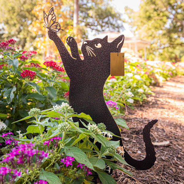 Hagekunst - KATT 3-pakke - Utendørs høstdekor - Hageskulpturer og statuer