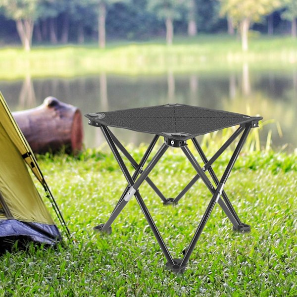 Heavy Duty Bærbar Camping Stol med Sidelomme og Opbevaringspose