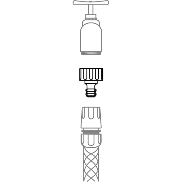 Adapter for tilkobling av kran med slange - 3/4\" - Rask og enkel tilkobling for hageslanger - Pistachio Green