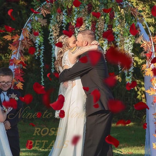 13 pakker med 1000 roseblader, kunstig blomsterdekorasjon for bryllupsfest