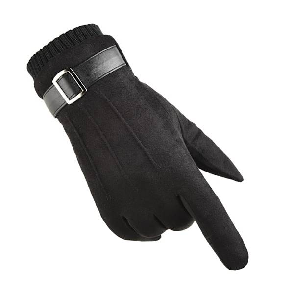 2 stk. Vintervarme Touch Screen Handsker kompatible Mænd Kvinder Termisk Ruskind Fleece Foret Anti-Slip Vintervanter kompatible Udendørs Sport Kørsel Cykling