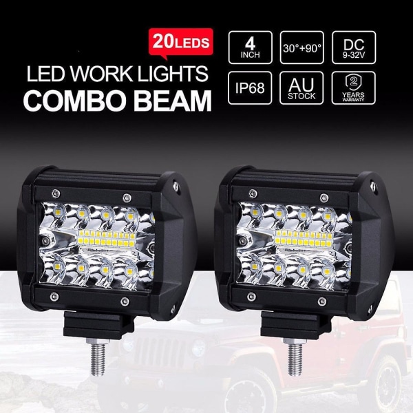 20 Led Bar Light Led Dimljus Led Offroad Lighting Strobe Flood