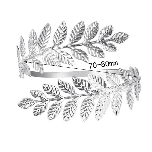 Metallisk grekisk romersk lagerblad armband överarm manschett arm