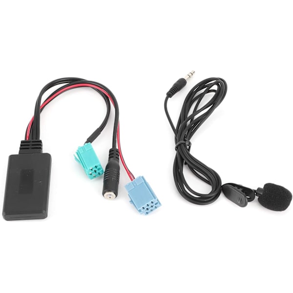 6-stifts Bluetooth-radioadapter för bilstereo AUX-in med mikrofon