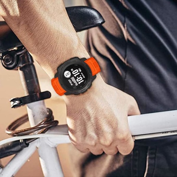 Garmin Instinct klockarmband, silikonband 22 mm ersättningsband Easy Fit klockarmband för Garmin Instinct Sports GPS Smart Watch med adapter