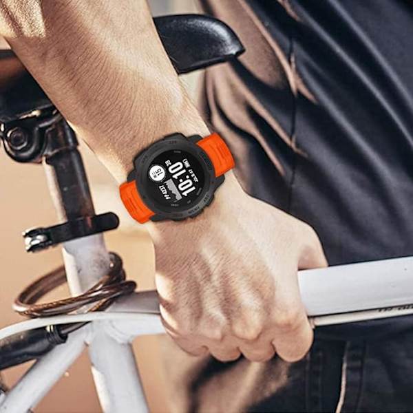 Garmin Instinct urrem, silikoneurrem 22mm udskiftning nem pasform urrem til Garmin Instinct Sports GPS Smart Watch med adapter