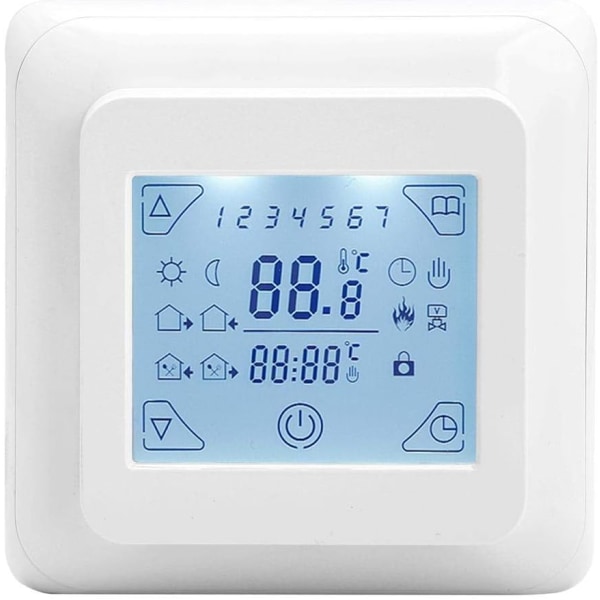 Programmerbar termostat 16A Programmerbar temperaturregulator for gulv H