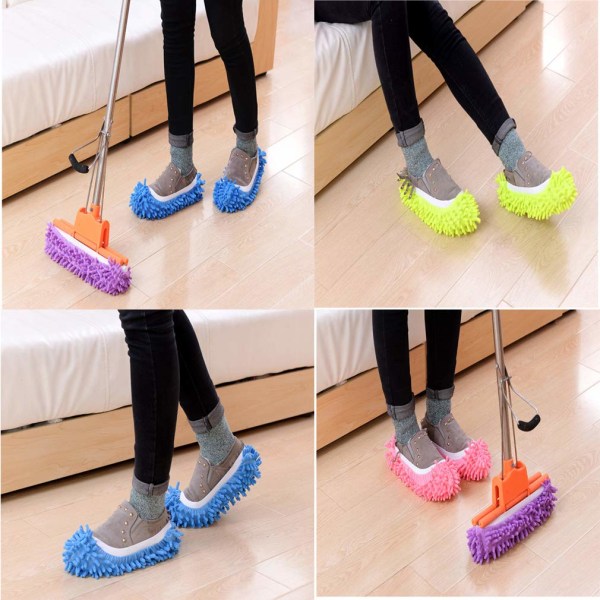 Mop Slipper Shoes 5 Paria - Mikrokuituinen Moppi Slipperit Lattianpuhdistus