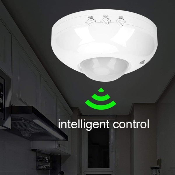 Bevegelsessensor LED-taklamper, innfelt montering, for kjøkkenkorridor baderom, justerbar kroppsbevegelse, infrarød deteksjon, varm hvit