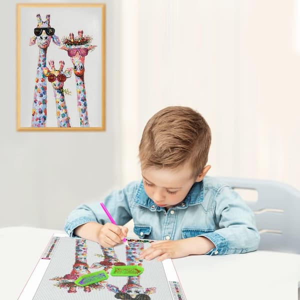 5D Giraffe Diamond Paintings Kit for Adults, Giraffe Full Drill D
