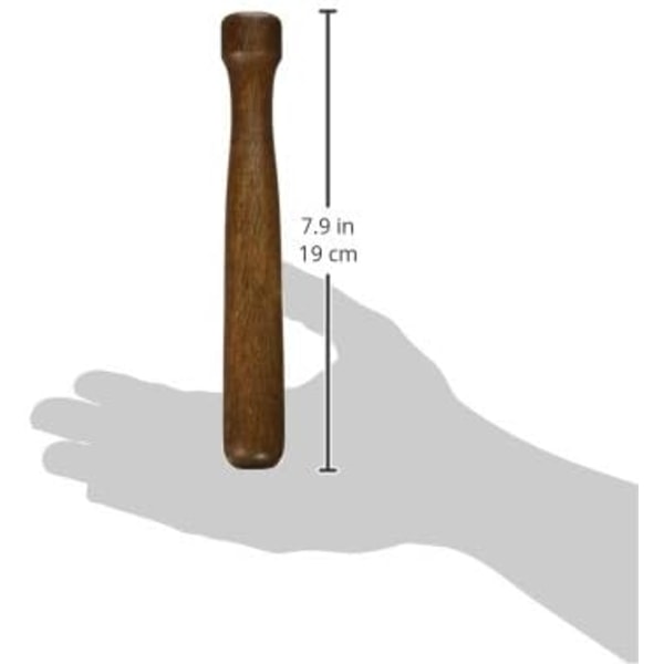 Puinen muddler, lakattu pähkinä, ruskea, 19cm/7,9 tuumaa