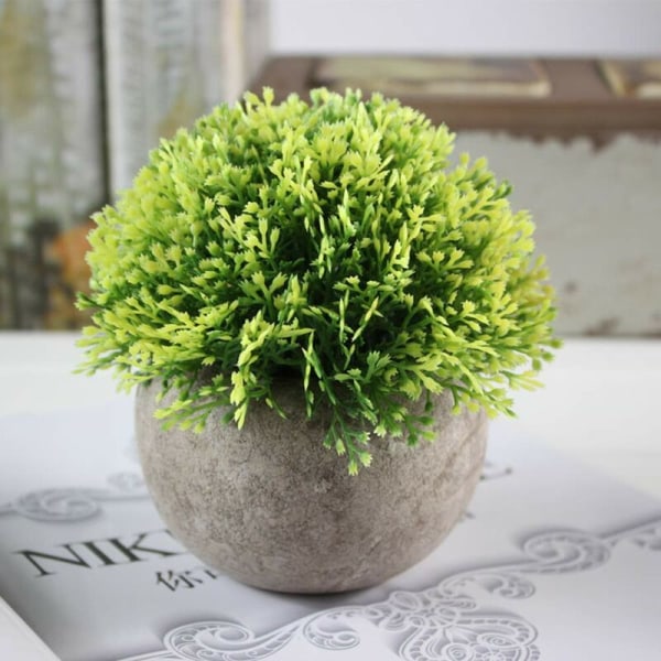 Mini kunstige sukkulentplanter med dekorative potteplanter til hjemmet, haven