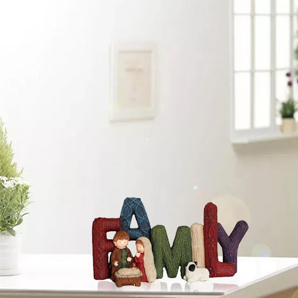 Julkrubba Nativity Scene Dekoration Staty Heminredning