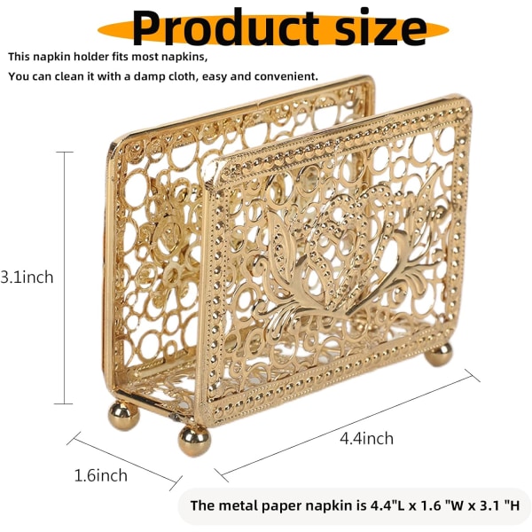 2pcs Metal Napkin Holder Paper Napkin Stand Paper Napkin Storage