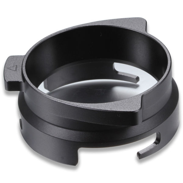 Espresso-annostelu suppilo, alumiininen metalli barista kahvi annostelu suppilo yhteensopiva 54mm portafilterille - Musta