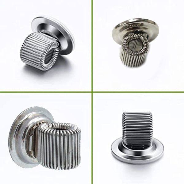 Magnetisk Pennahållare i Metall med Justerbar Fjäderspänne för Kylskåp och Vittavla 3 st (Silver)