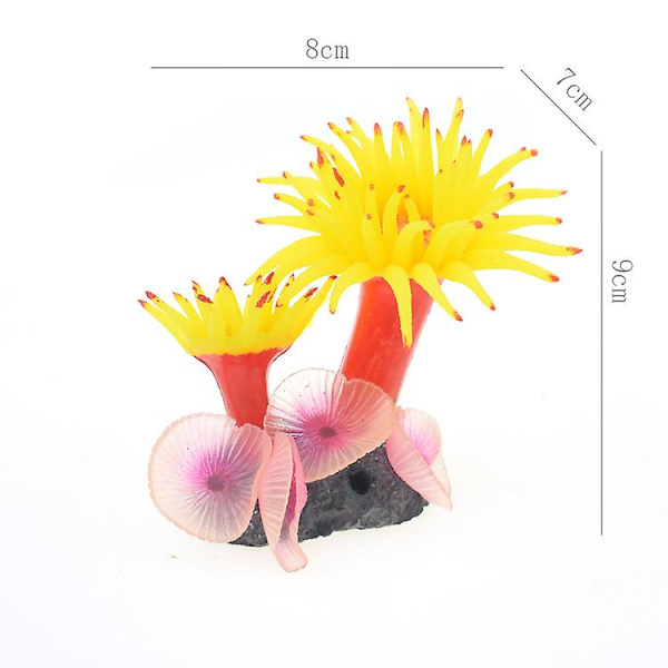 Fantastisk dekoration til akvarium kunstig silikonebase dekoration koral beton dekoration koral simulering vandplante fisketank dekoration